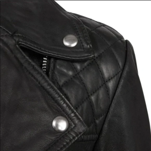 All Saints Black Leather Jacket - Picture 9 of 13